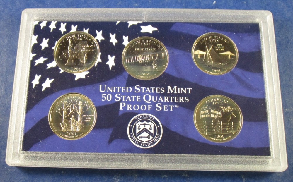 2001 Clad Proof Set w/ OGP - 10 Coins (01)