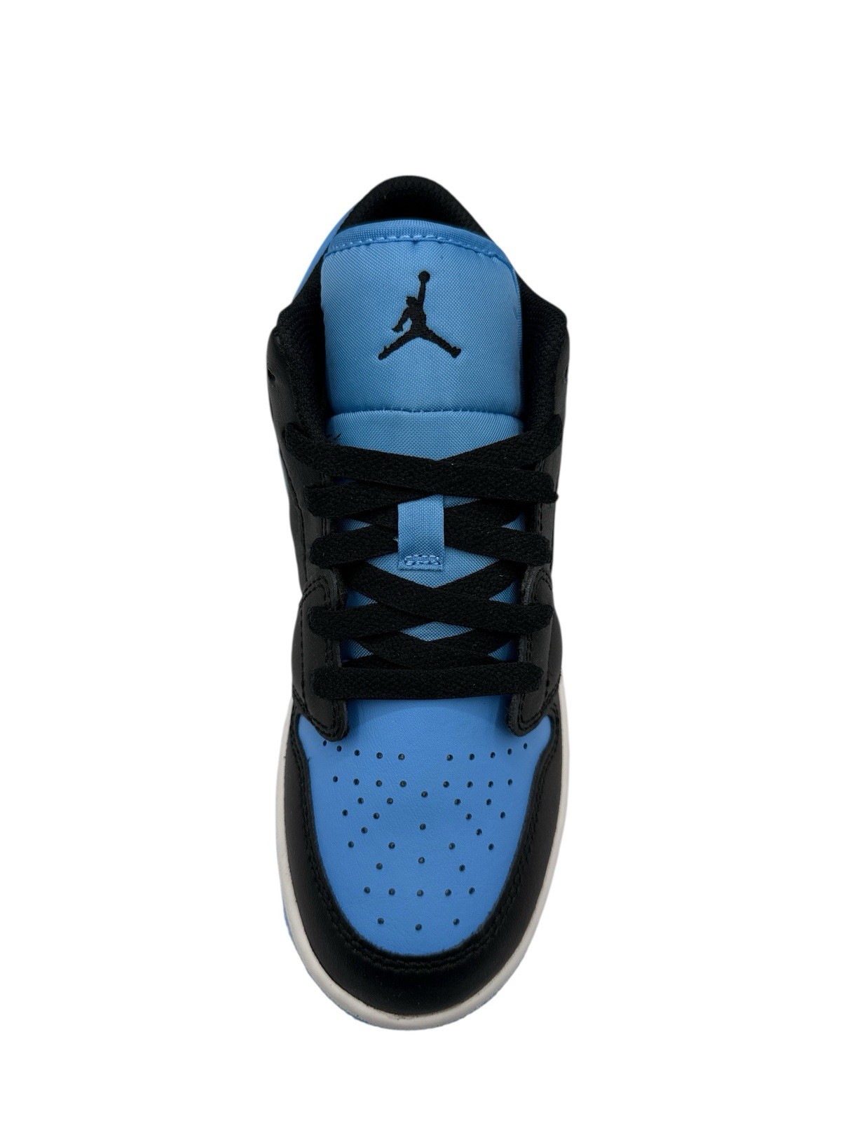 Jordan 1 Low Black University Blue GS Big Kid Size 5Y New w/ Box