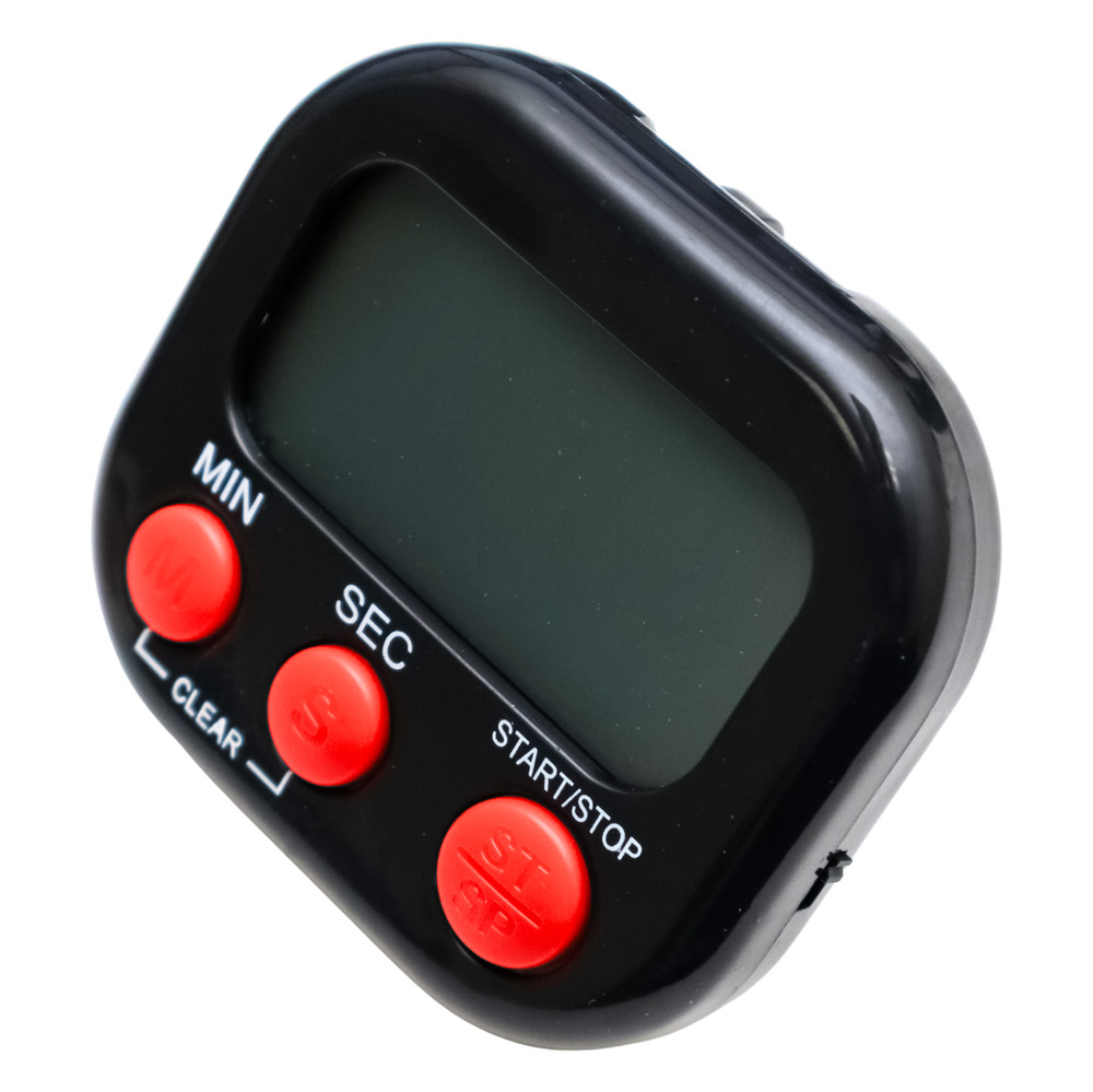 JS-118 Digital Kitchen Timer – Magnetic Countdown Clock with Loud Alarm – Black