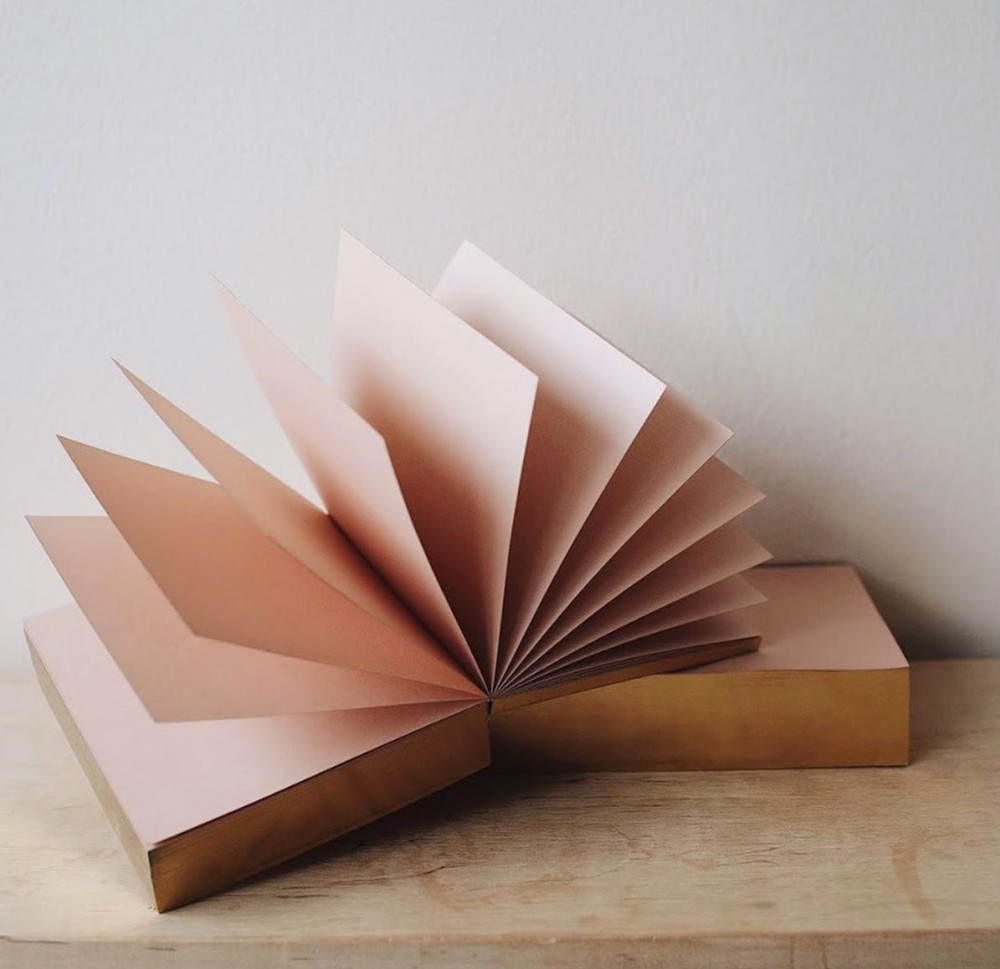 Wms&Co. BLUSH block notepad w/ Gold Edging