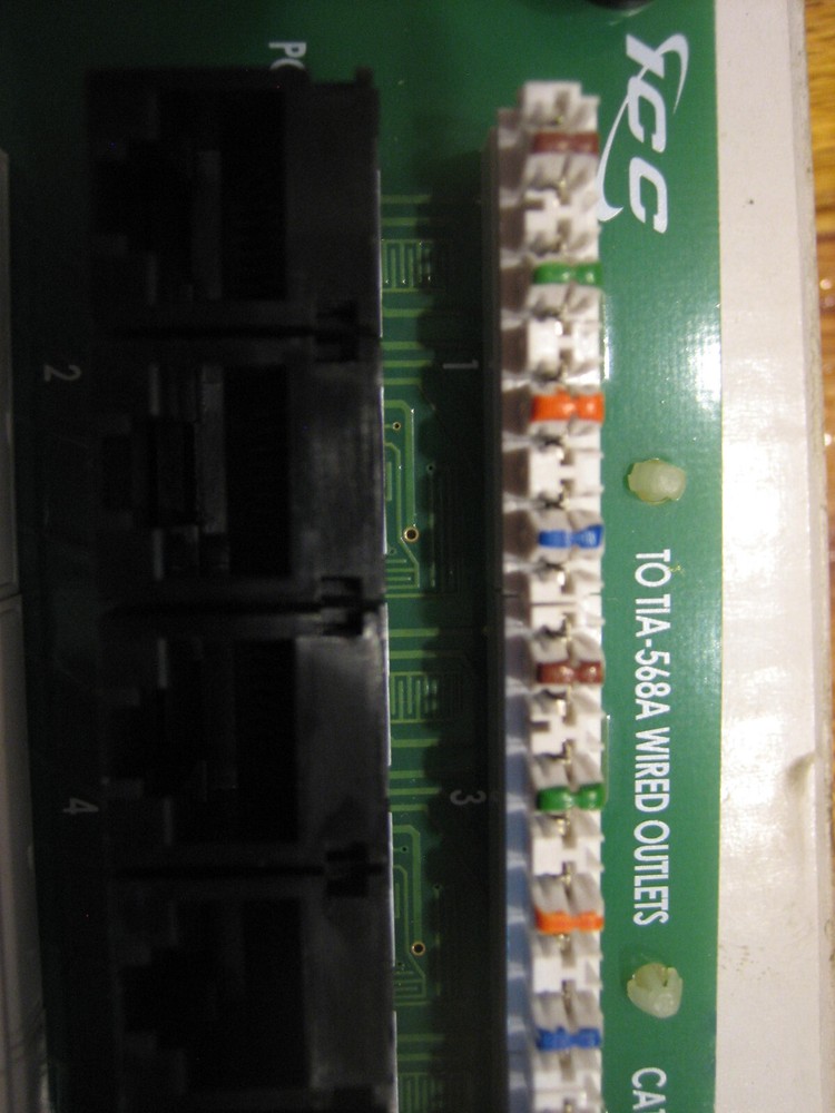 ICC; TIA-568a, 8 port, Cat 5e Data Module