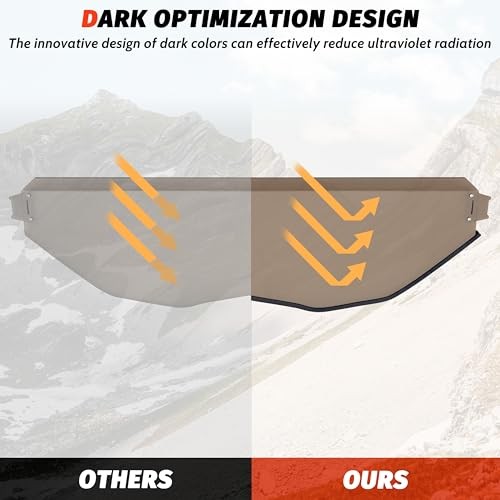 X3 Dark Tinted Half Windshield, Poly Vented Mid Windscreen Window for Can-Am