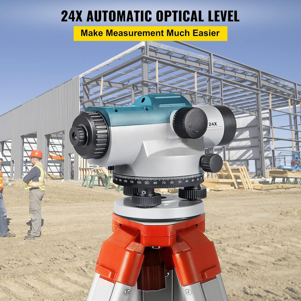Automatic Transit Level 24X Optical Survey Equipment Auto Level Kit High Precisi