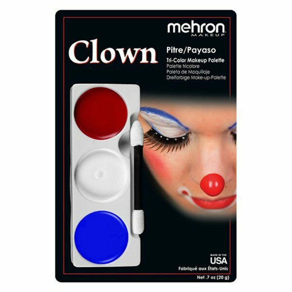 Mehron Tri-Color Character Palettes For SFX/Halloween/Cosplay, Various Styles