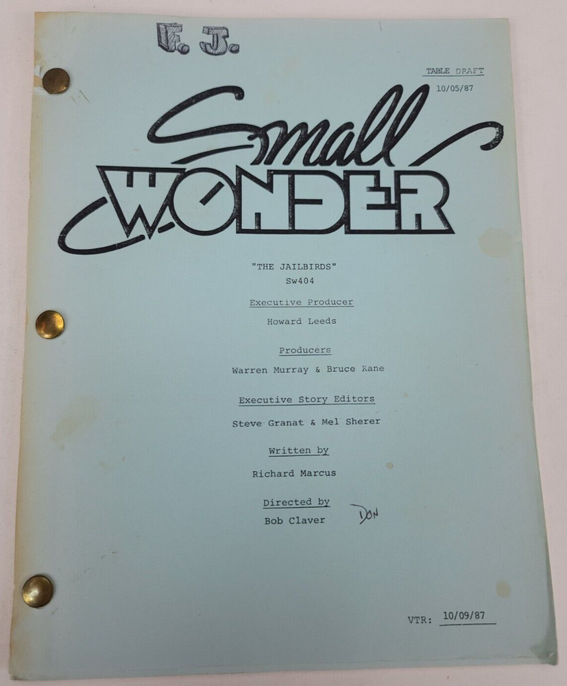 SMALL WONDER / Richard Marcus 1987 Script, Vicki the Robot "The Jailbirds"