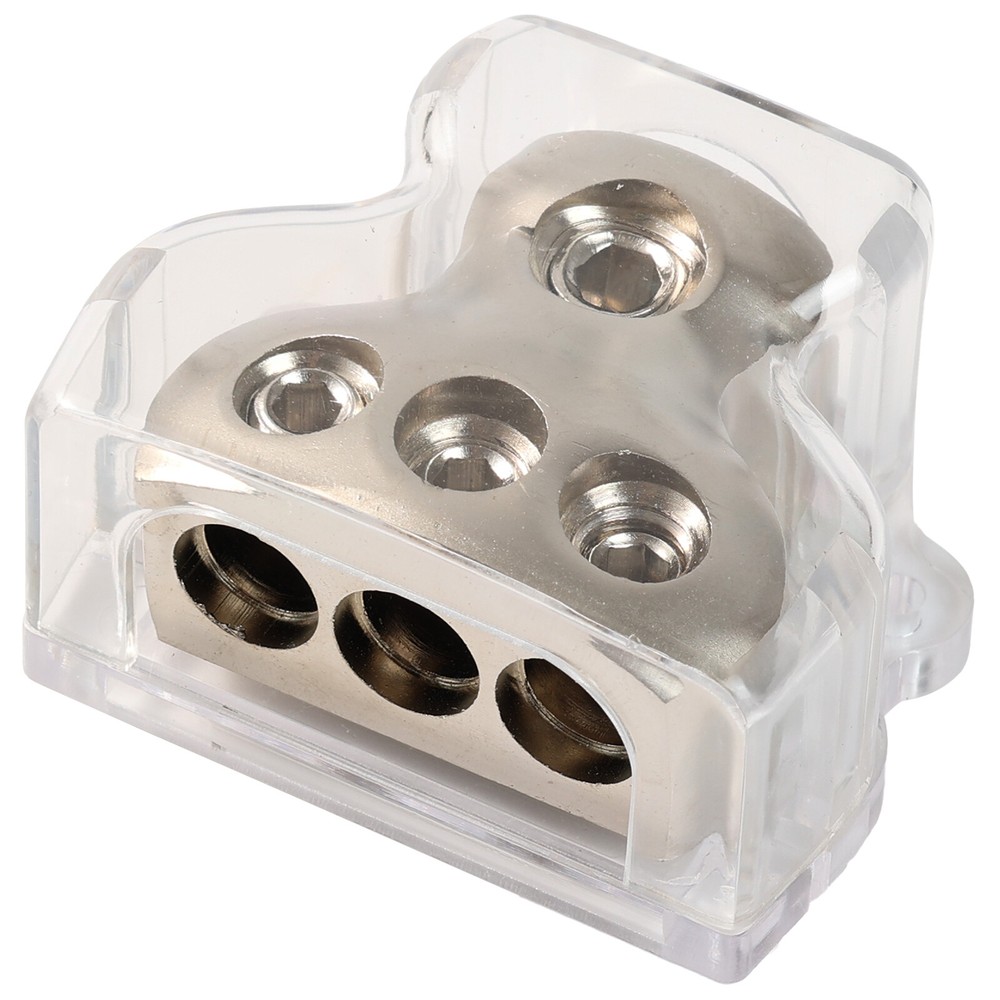 3-Way Car Power / Ground Wire Distribution Block for Audio Amp Systems 0GA 4GA