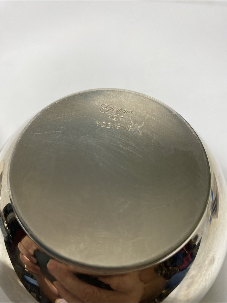 Gorham Electroplated, Creamer And Open Two Handle Sugar Bowl Set Broken Handle