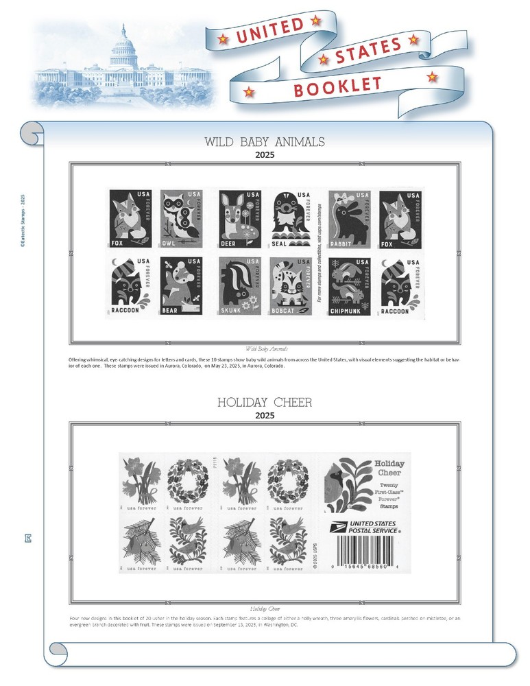 2025 U.S. Regular Issue Singles COMPLETE Supplement (White Ace Alternative)