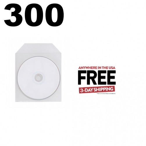 300 CPP Clear Plastic Sleeve with Flap ** 1-3 DAY