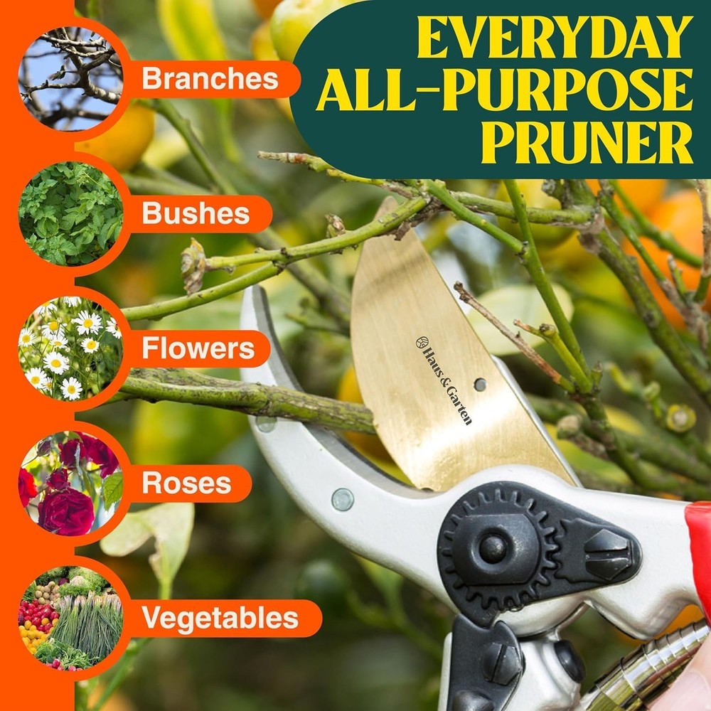 ClassicPRO 8.5" Professional Titanium Bypass Pruning Shears - Use As Pruners...