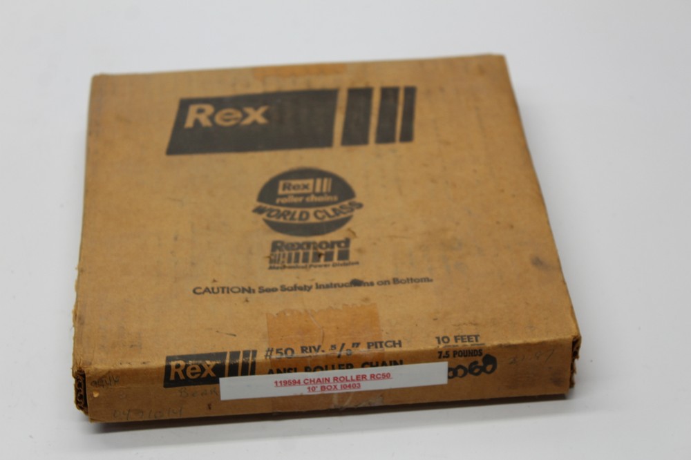 REXNORD 119594 RC50 ROLLER CHAIN 10FT NSMP..