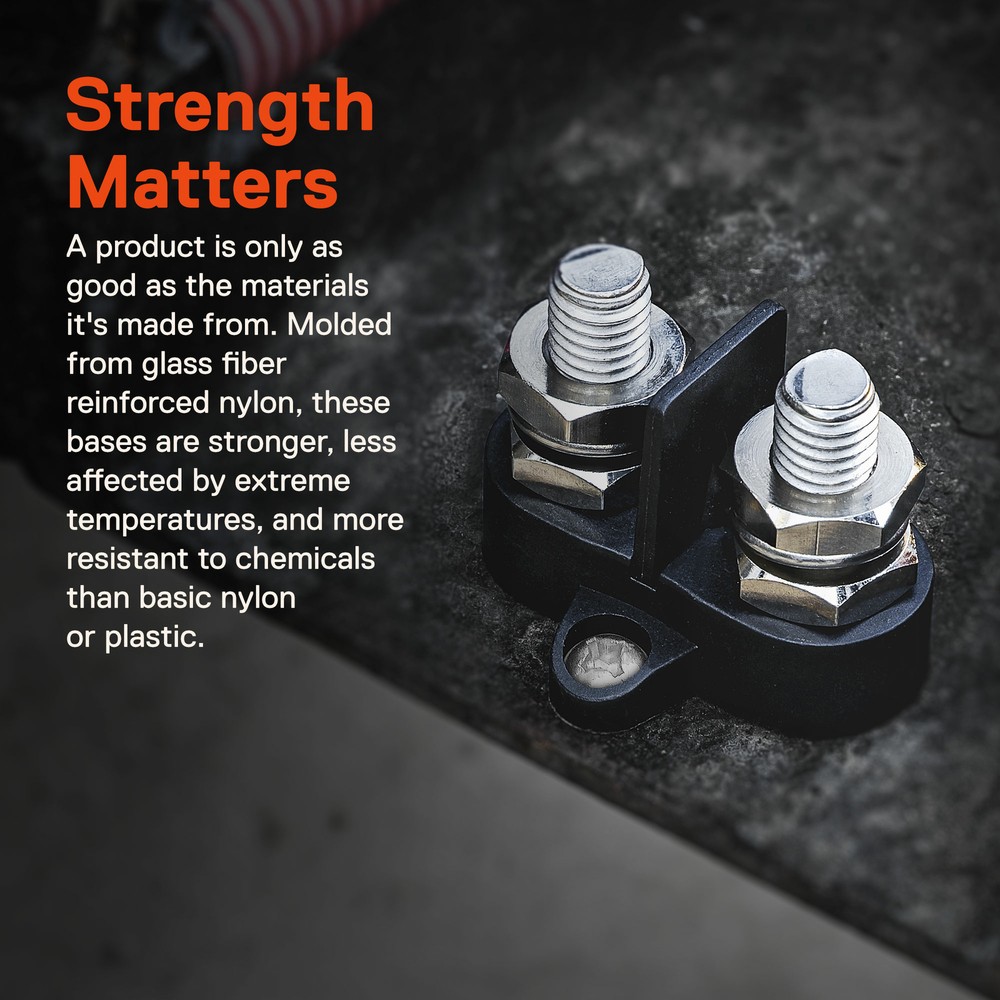 48V DC Max M10 Battery Power Distribution Terminal Isolated Stud Junction Posts