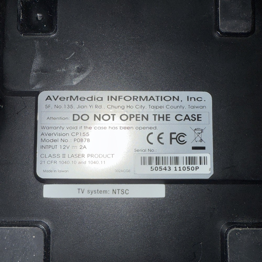 AVerMedia AverVision CP155 P0B7B Document Camera Overhead