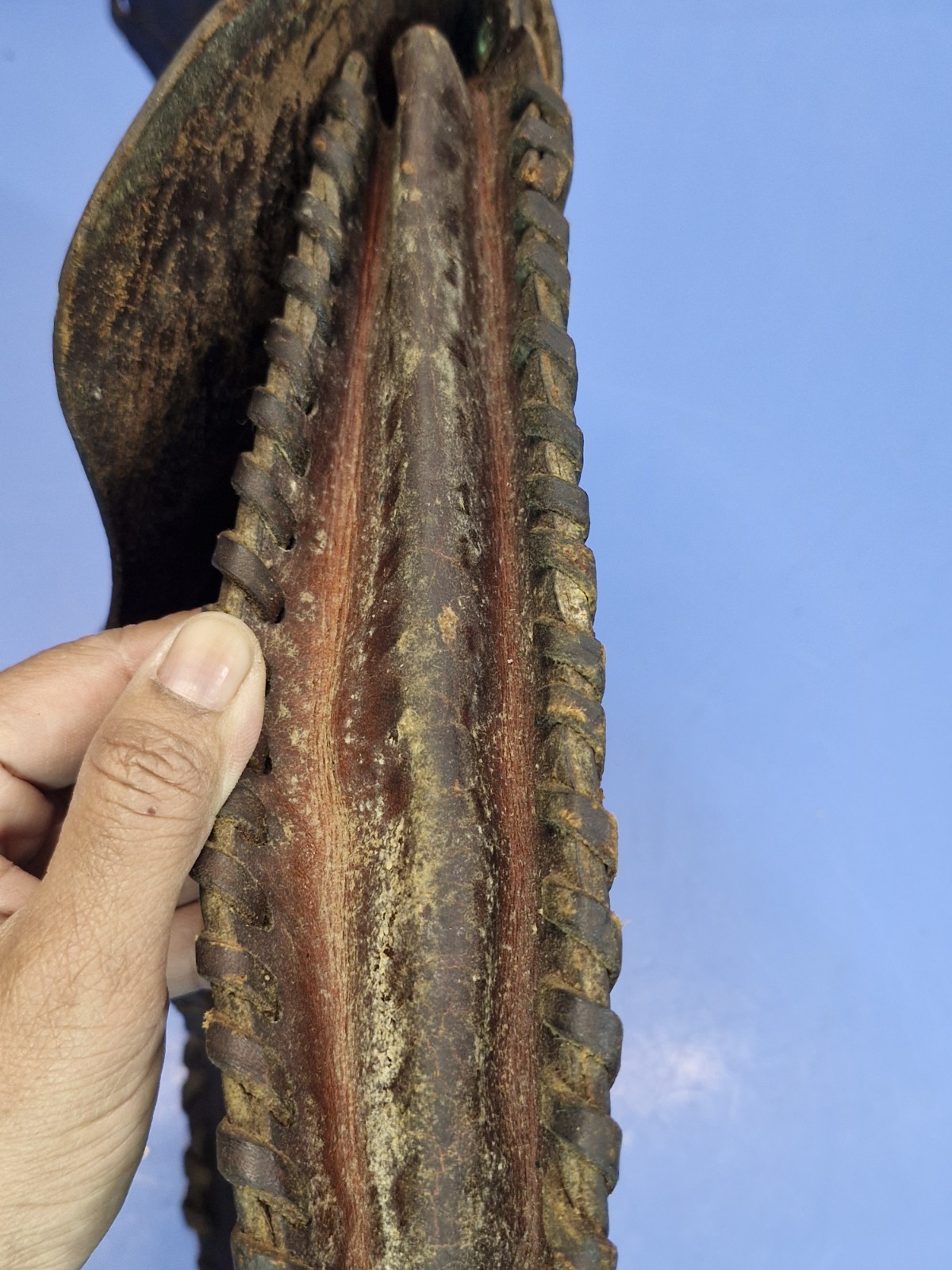 Vintage Tooled Leather Saddle Bags Motorcycle Saddlebag Set Floral Western