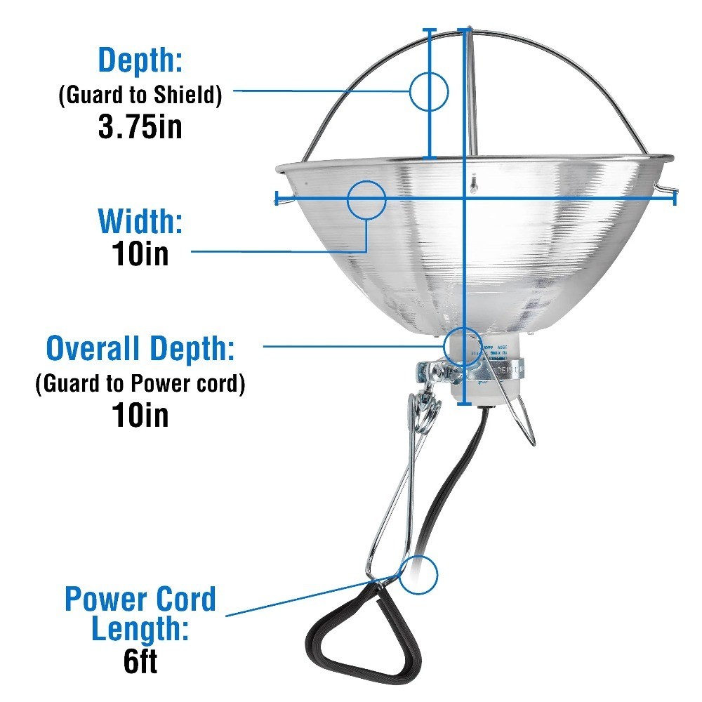 Aluminum Clamp Light 10 Pack 300 Watt Max E26 Socket