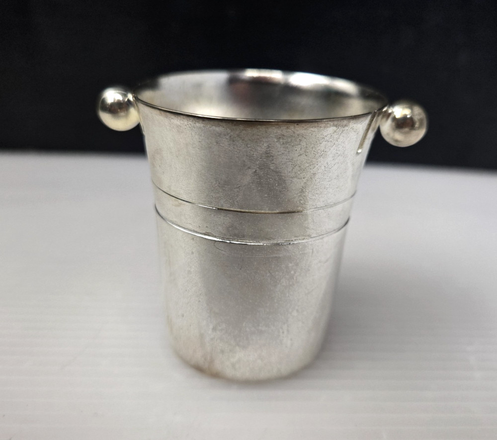 LaVie Silver Plate Mini Champagne Bucket Placecard Holder Toothpick Holder