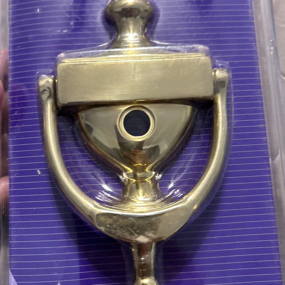 Hillman Solid Brass Finish 7" Door Knocker No Hardware No Viewer