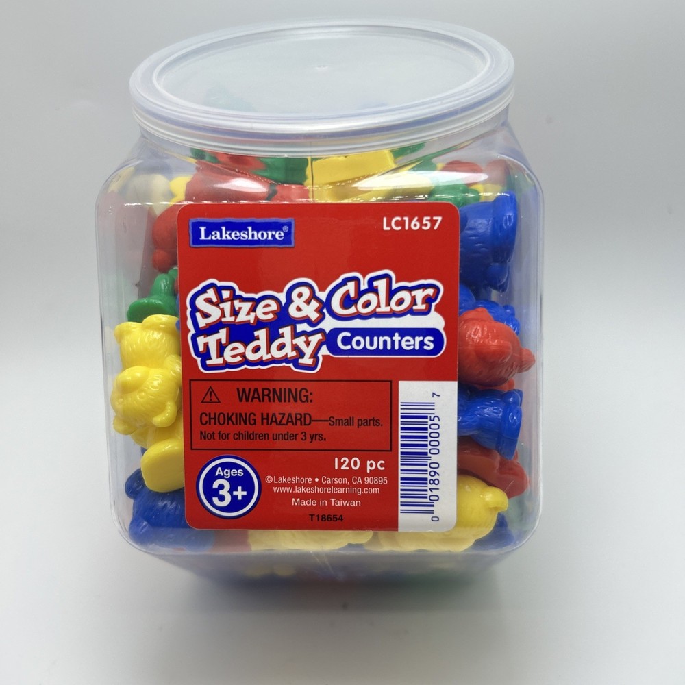 Lakeshore Learning Size & Color Teddy Counters 120pcs Toddler Sorting