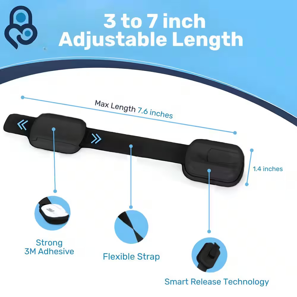 Adjustable Safety Strap-Black (24-Pack)