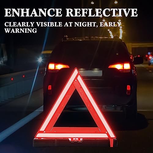 Pcs Warning Triangle Dot Approved Foldable Emergency Safety Triangles 18