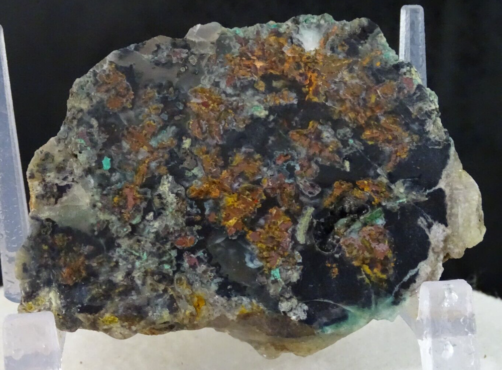 RARE INDONESIAN CHRYSOCOLLA/COPPER FLOATING IN AGATE