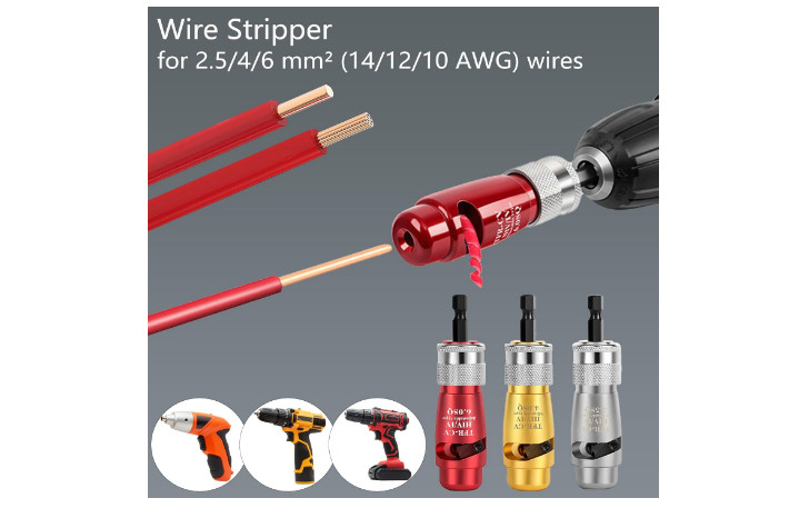 Electric Drill Wire Stripper Twister Sharp Safe Portable Power Drilling Tool Set