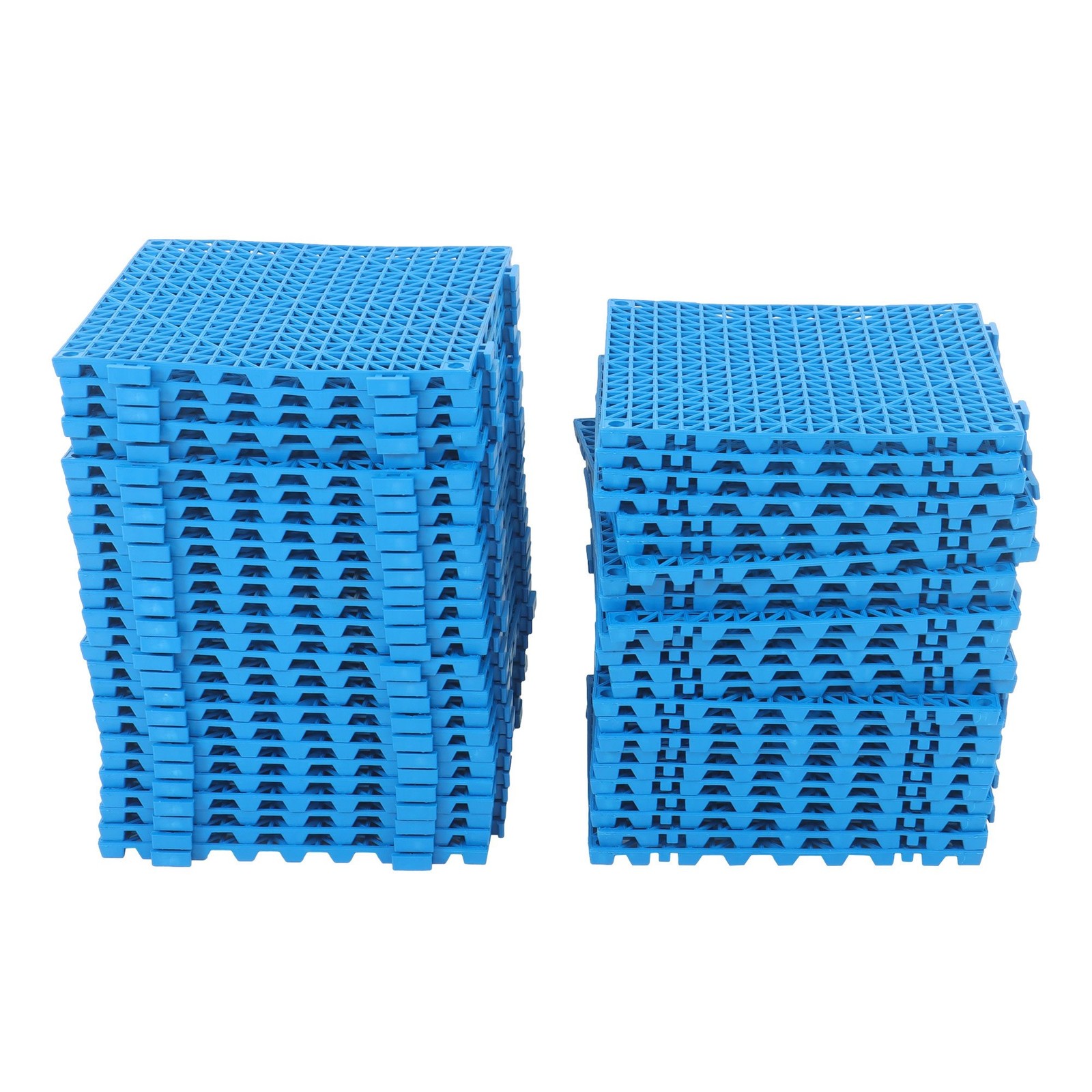50PCS 12 x 12in Interlocking Drainage Floor Tiles Modular Interlocking Tile Blue