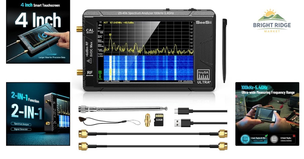 Lightweight Frequency Analyzer with Quick Measurement Capabilities and 32GB Card