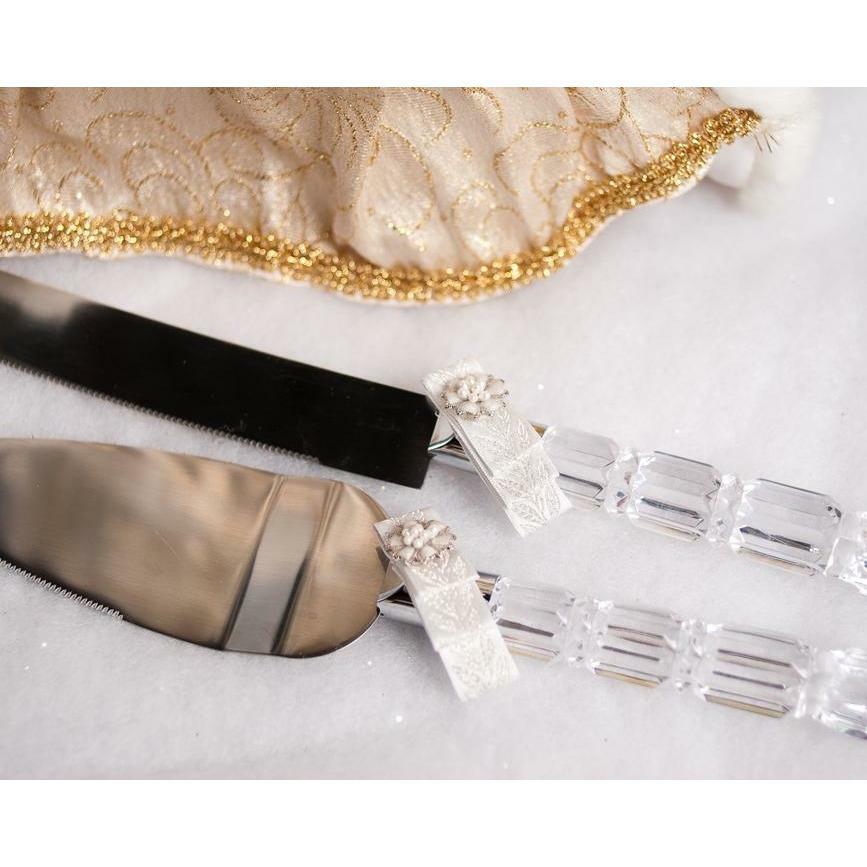 Winter Woodland Wedding Cake Server Set