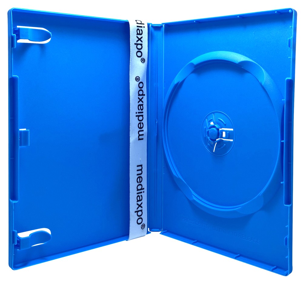 25 STANDARD Solid Blue Color Single DVD Cases & 100 OPP Bags