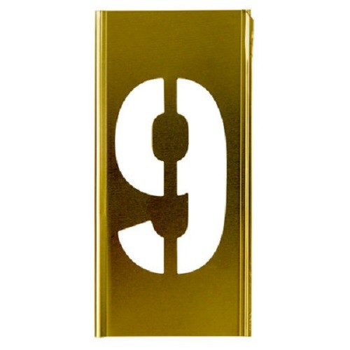 CH Hanson 100159 - Stencil Sort-5" Brass Gothic 9