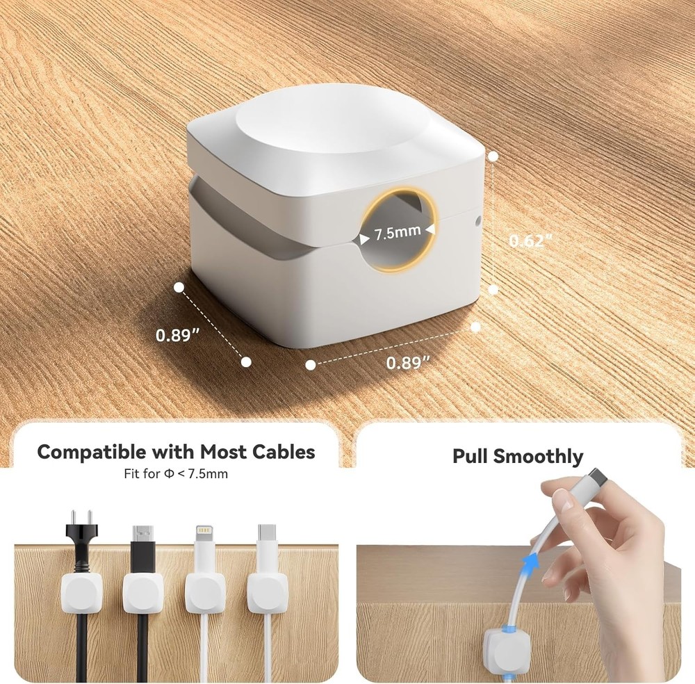 Rotatable Cord Organizer, Enhanced Spring Cable Clips, Strong Adhesive Cable ...