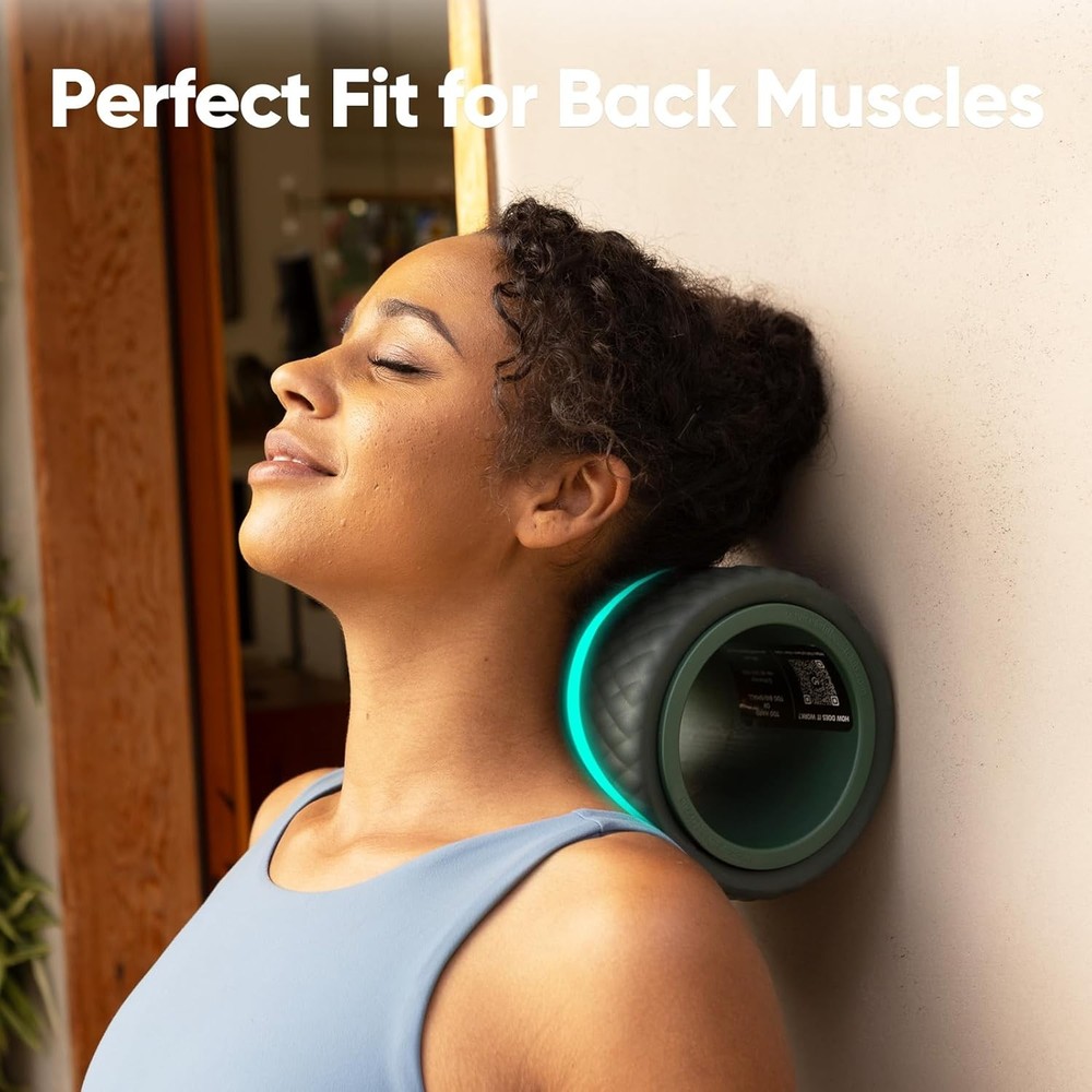 Six-inch back roller for deep tissue massage.