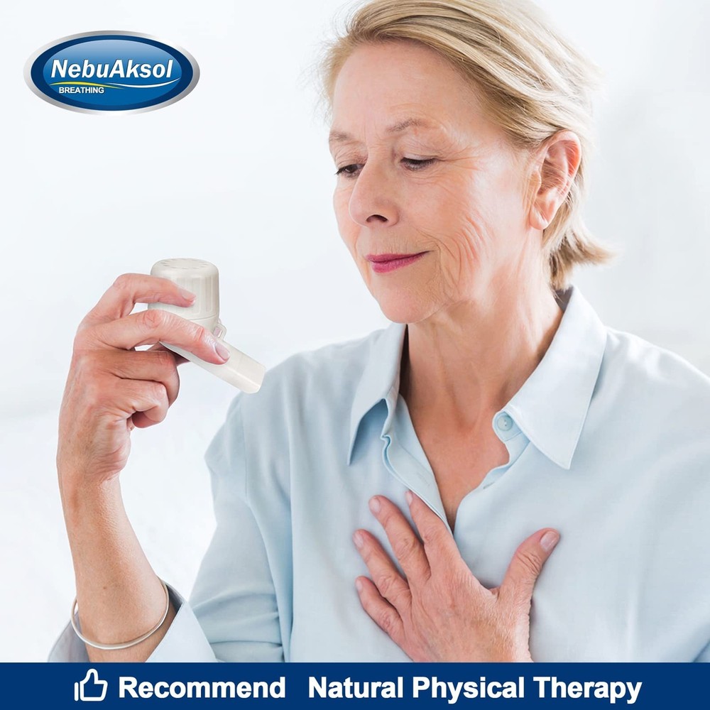 Flutter Valve, Breathing Exercise Device for Lungs, Adjustable Resistance Nat...