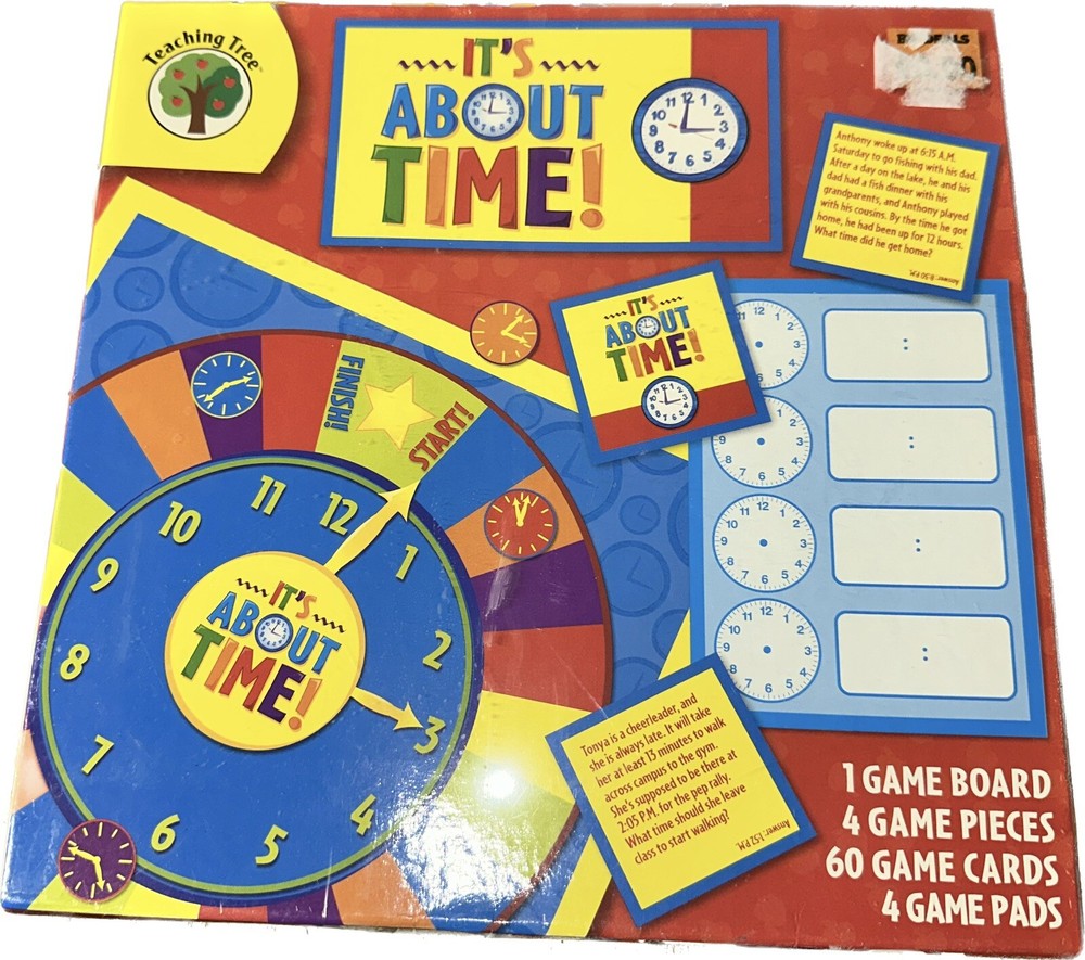 Teaching Tree Its About Time Math Board Game Sealed -
