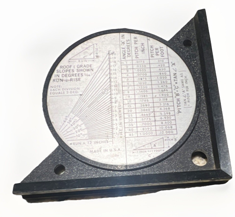 Exact Angle-O-Meter Protractor Plumb & Level Analog Display Precision Tool