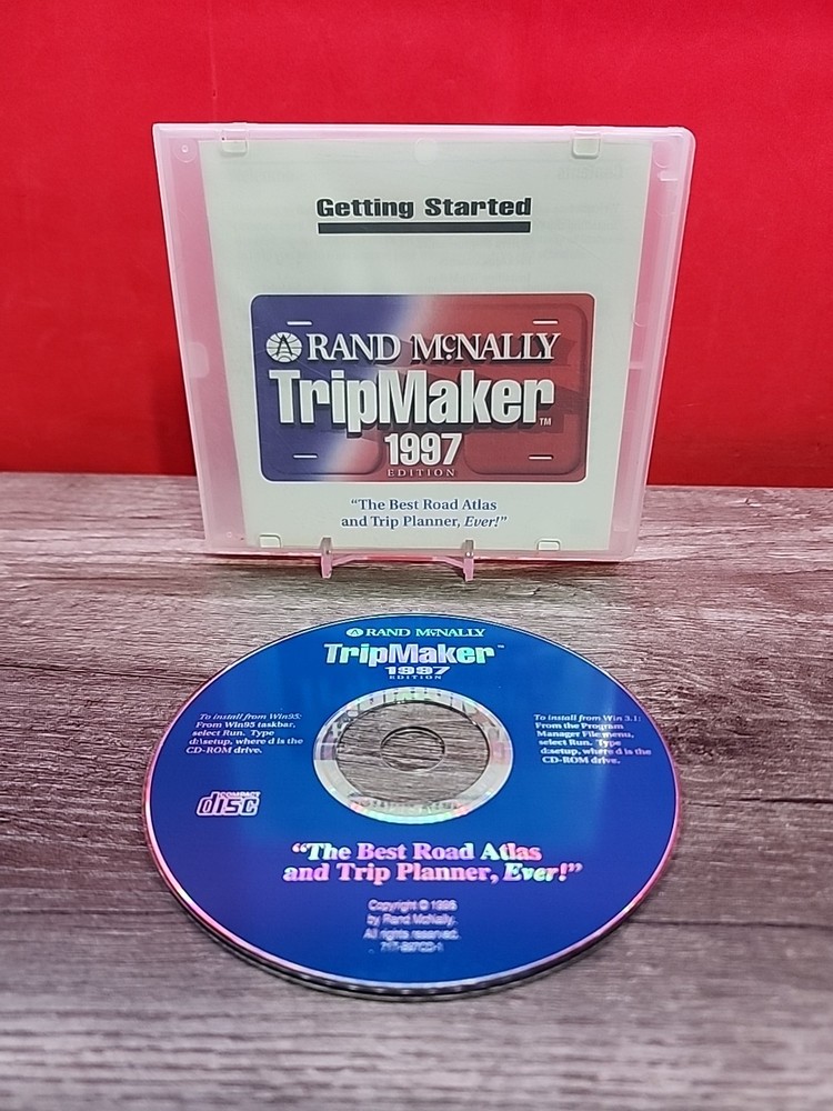 RAND McNALLY Trip Maker 1997 Edition CD-ROM w/ Manual