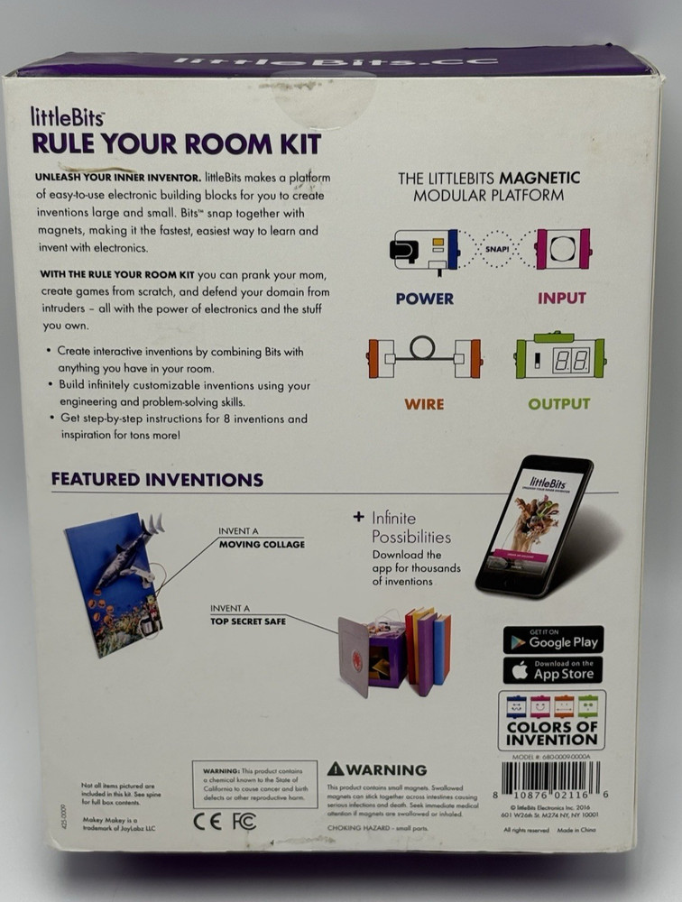 Little Bits Rule Your Room Kit - Interactive Stem Invention Kit NEW & SEALED