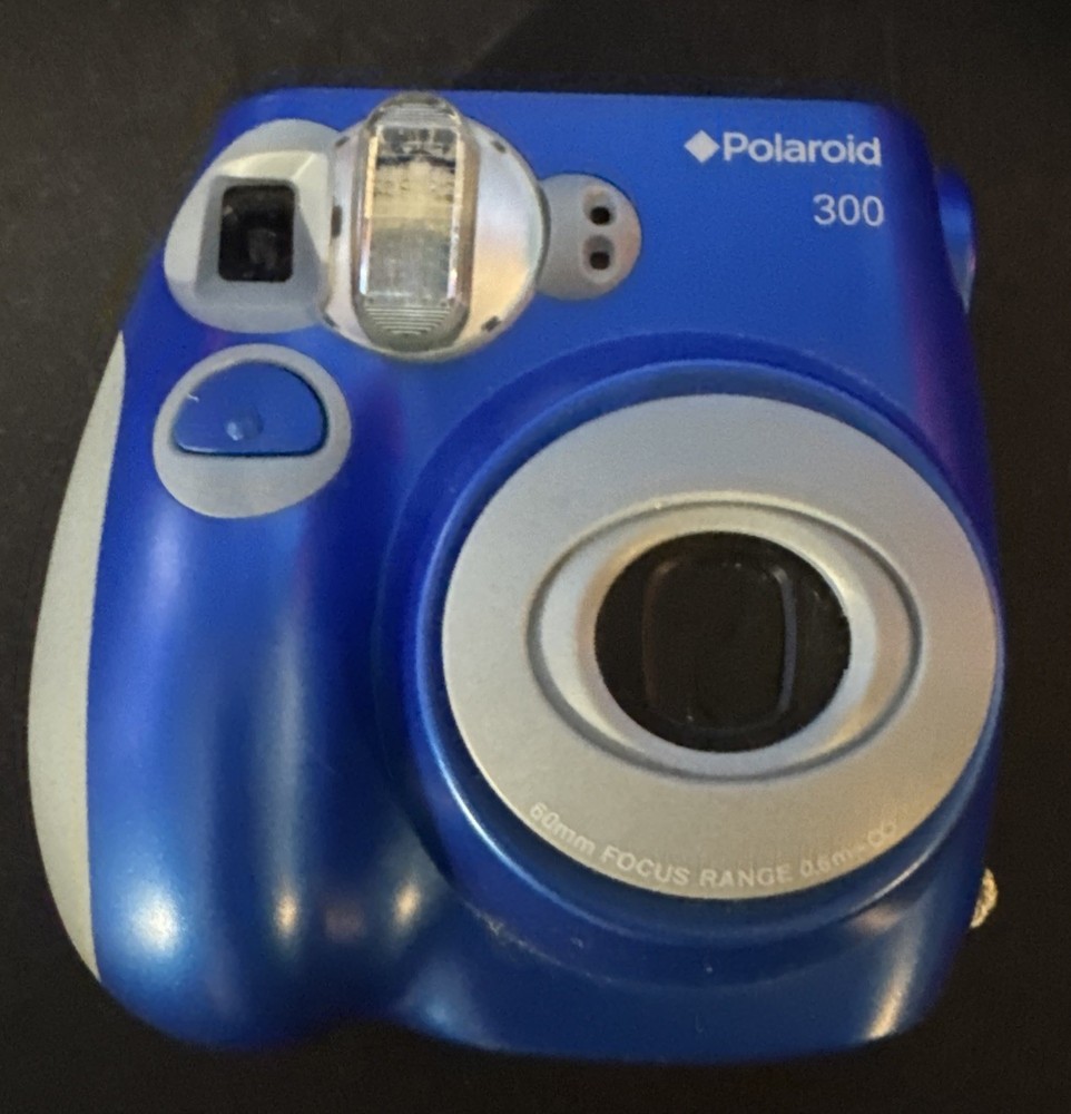polaroid 300 instant camera blue