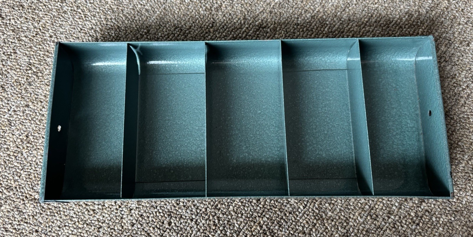 Vintage Green Metal Wards Master Quality 5 Drawer Tackle Box/Cash, Change Tray