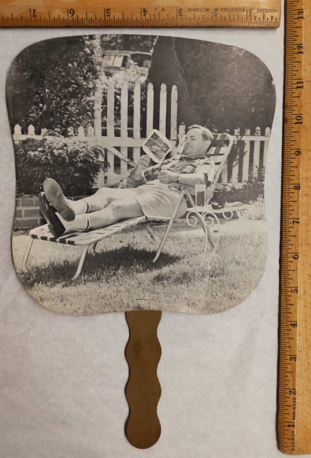 Cincinnati Grinding Wheels c1975 Hand Held Ad Fan Used