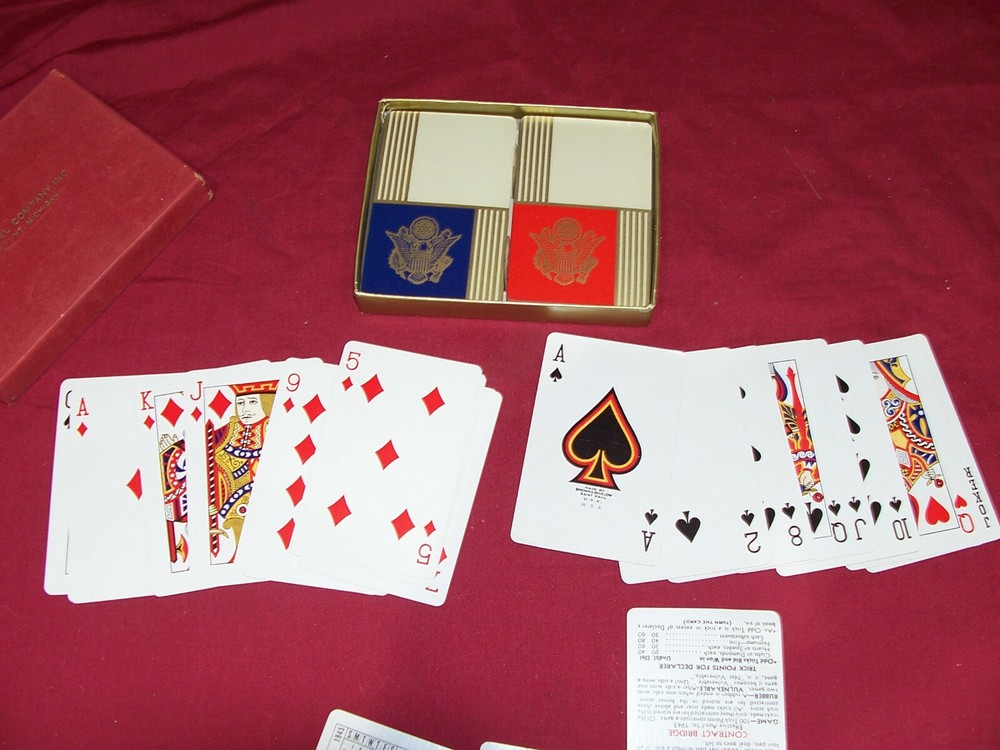 WWII Army Frankel Brown Bigelow Dual Deck of Playing Cards Card Old Collector 2
