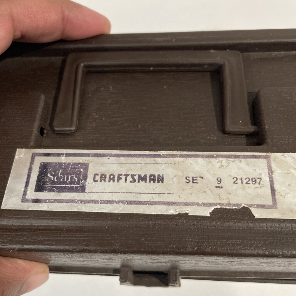 Old Vintage CRAFTSMAN Router&Drill Bits Storage Box ONLY BOX