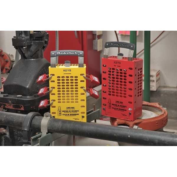 Master Lock 503Red Group Lockout Box, 14 Locks Max, Red