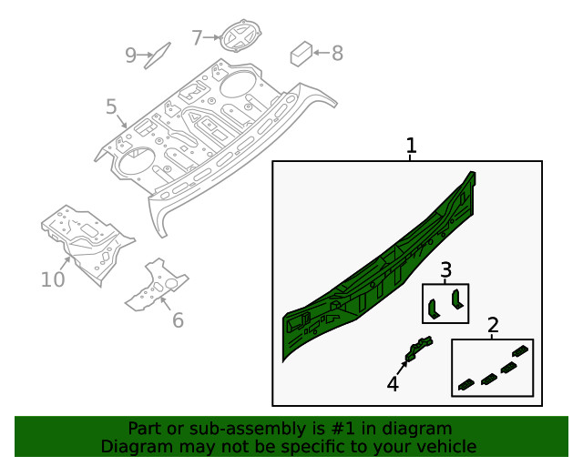 Genuine Nissan Rear Body Panel 79110-3TA0A