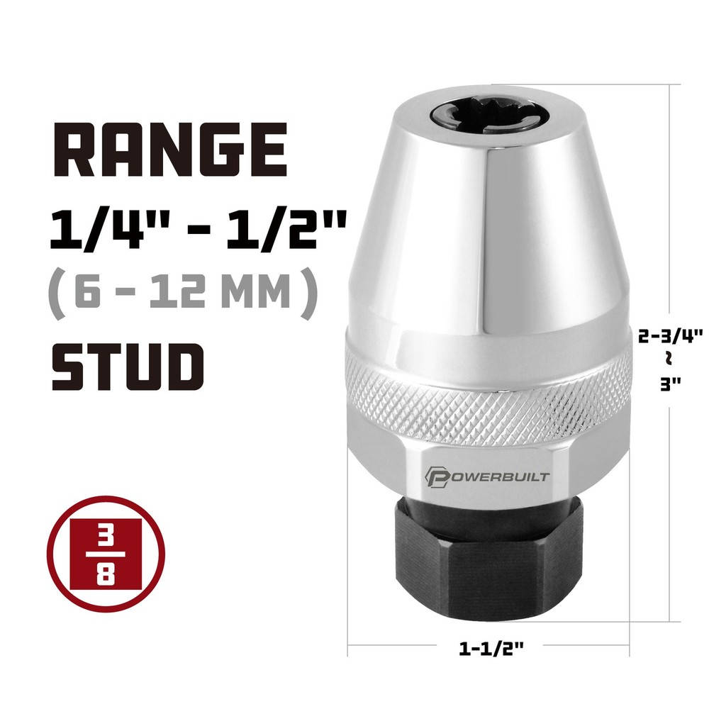 Powerbuilt 3/8 Inch Drive Stud Extractor - 647794