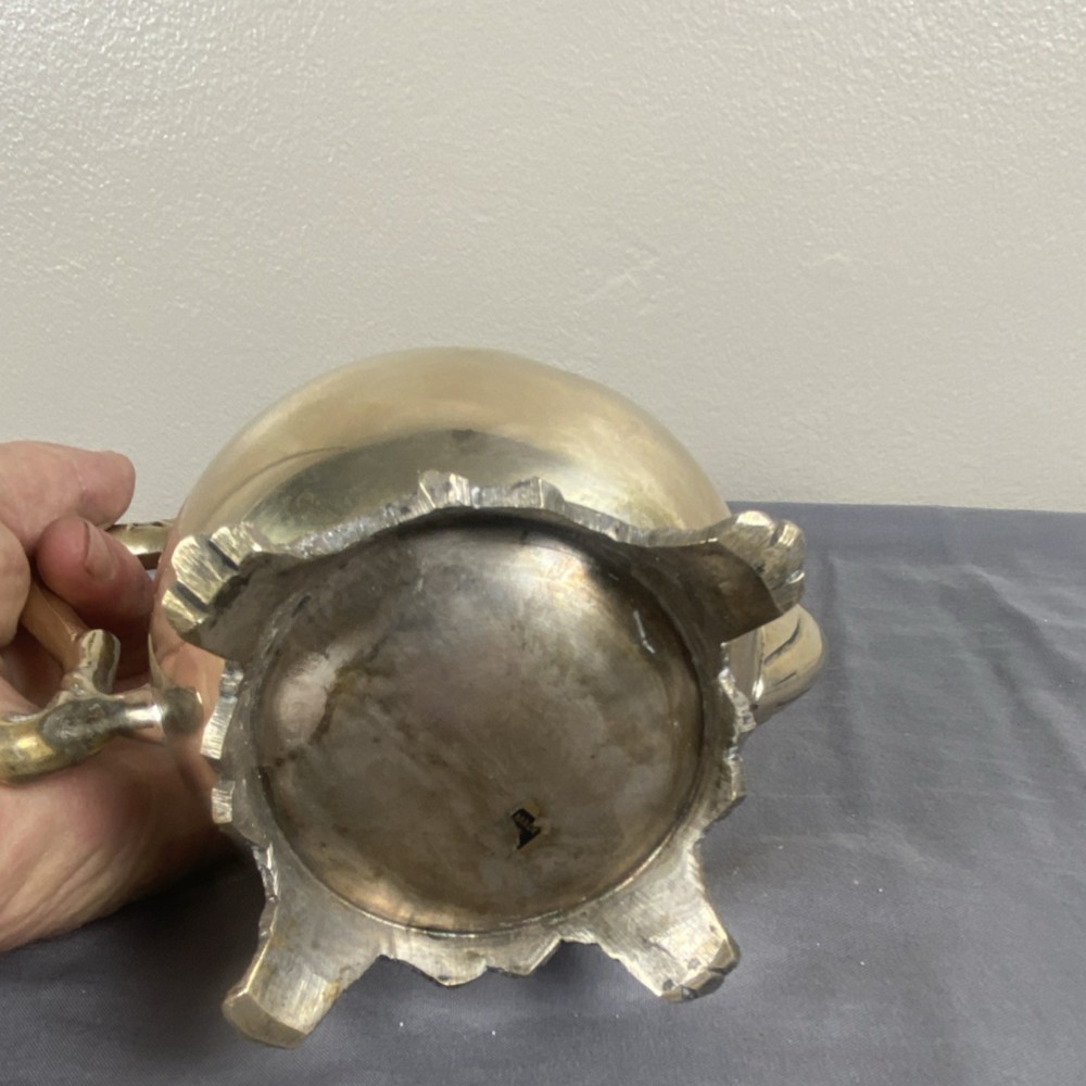 Victorian Style Silverplate Coffee Pot Ornate Handle and Feet