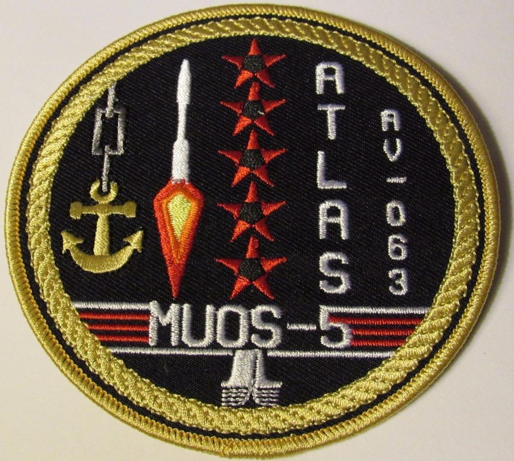 ATLAS V MOBILE USER OBJECTIVE SYSTEM (MUOS-5) AV-063 MISSION SPACE PATCH  EELV