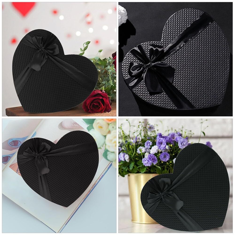 Empty Heart Shaped Gift Box Present Decorative Boxes with Lids for Valentines...