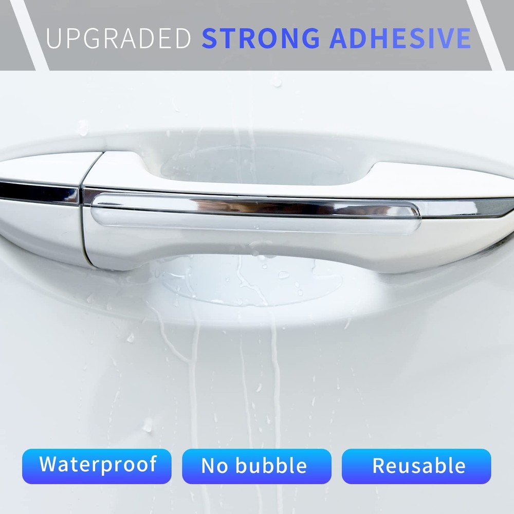 INSAUTO 12Pcs Car Door Handle Scratch Protector，Non-Marking Auto 12PCS